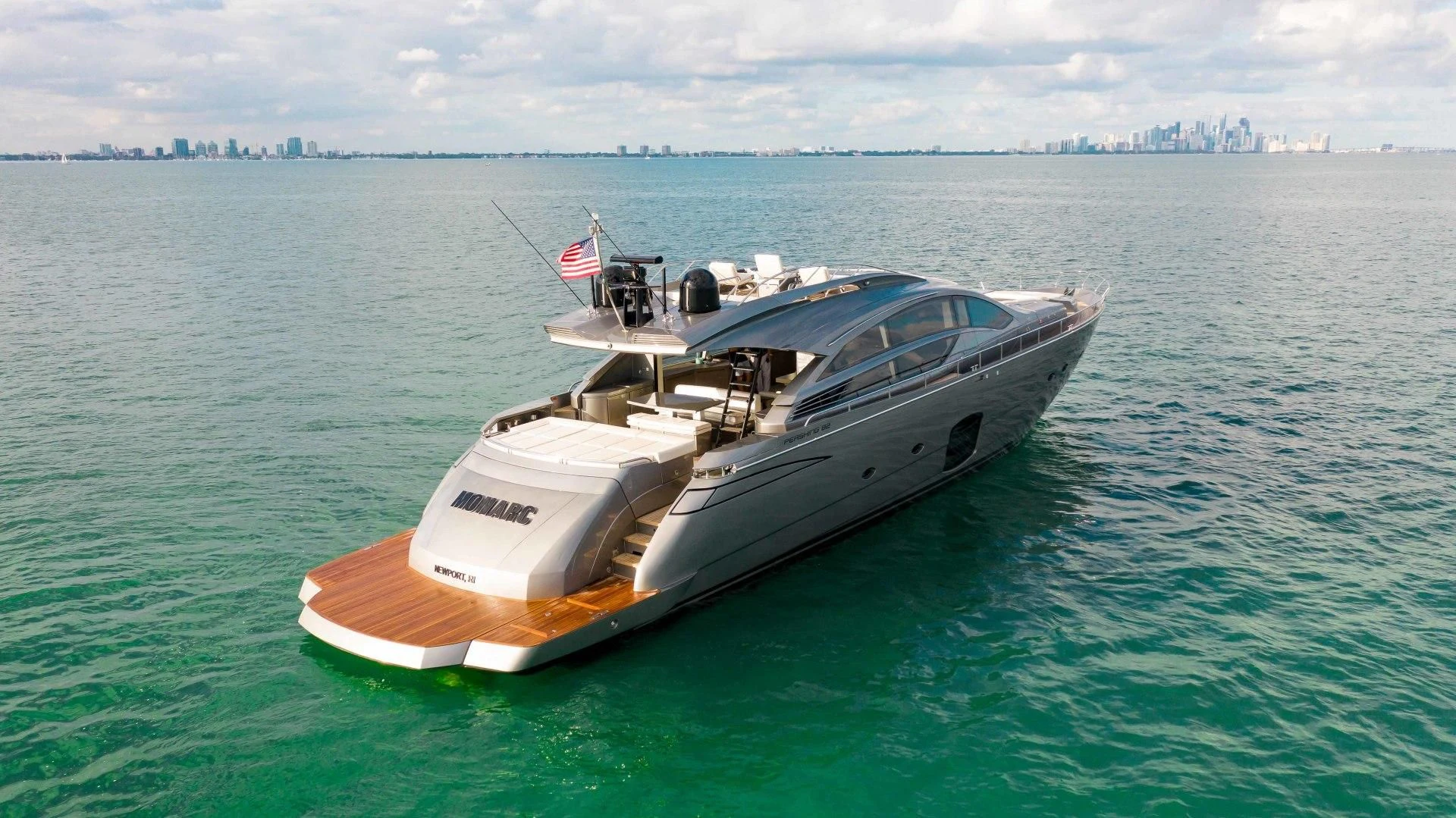a boat in the water aboard AFRICAN WILD DOG Yacht for Sale