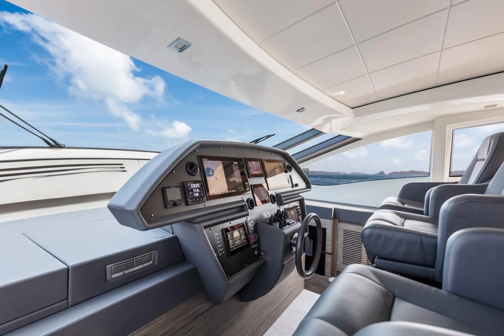 the inside of a car aboard AFRICAN WILD DOG Yacht for Sale