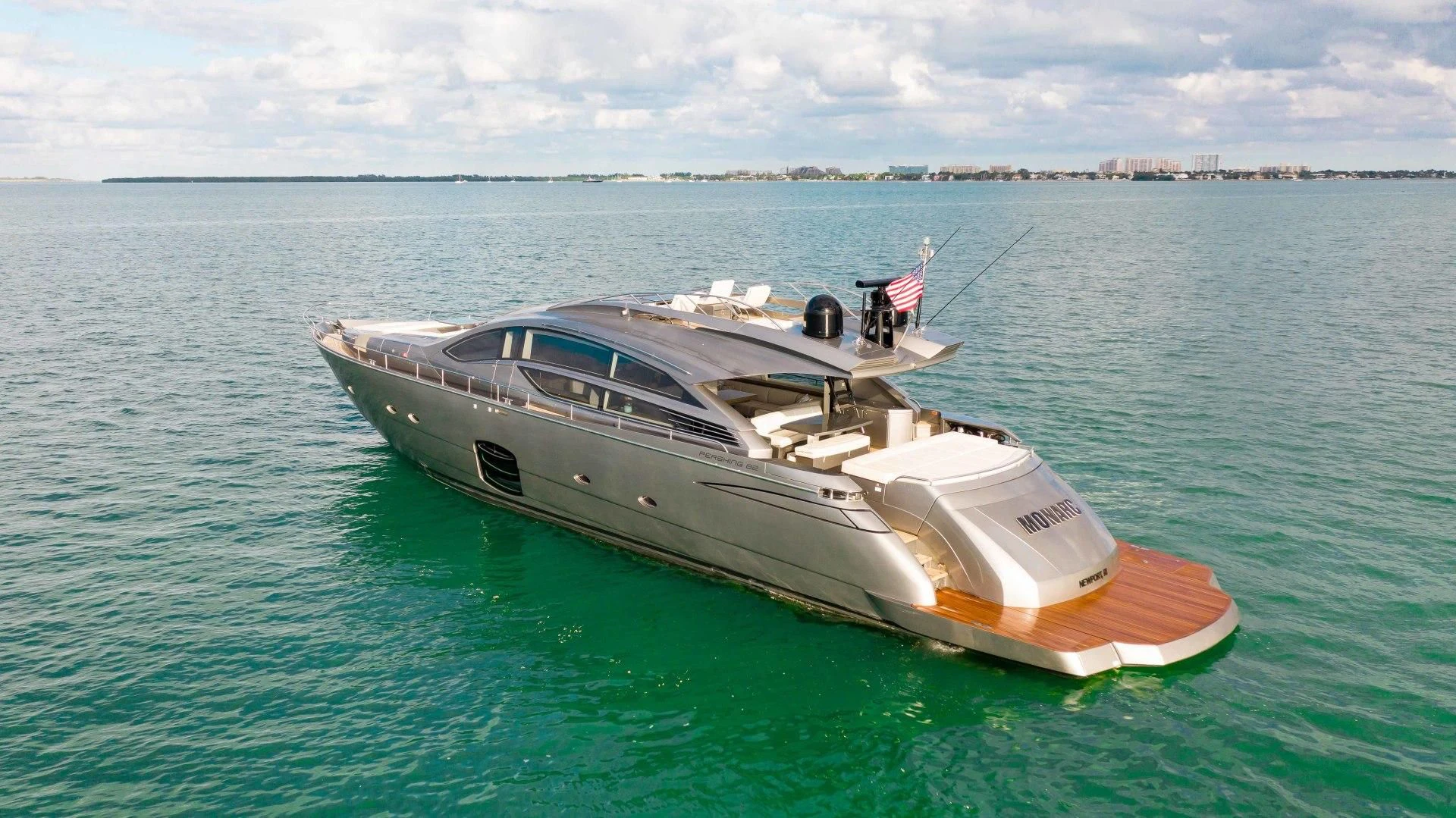 a boat in the water aboard AFRICAN WILD DOG Yacht for Sale