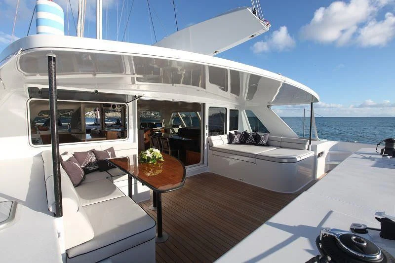 a boat on the water aboard SLIM Yacht for Charter