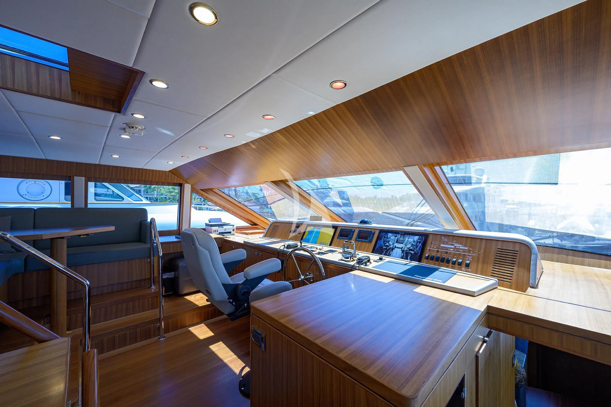 inside of a boat aboard RISK TAKER Yacht for Charter