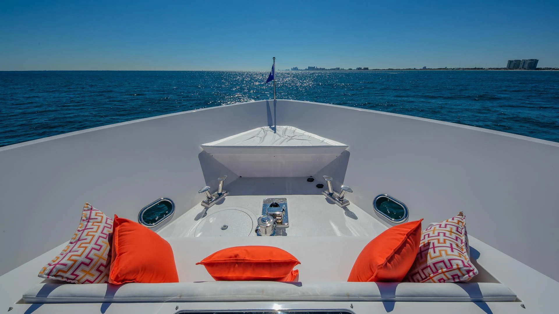 a boat on the water aboard RISK TAKER Yacht for Charter