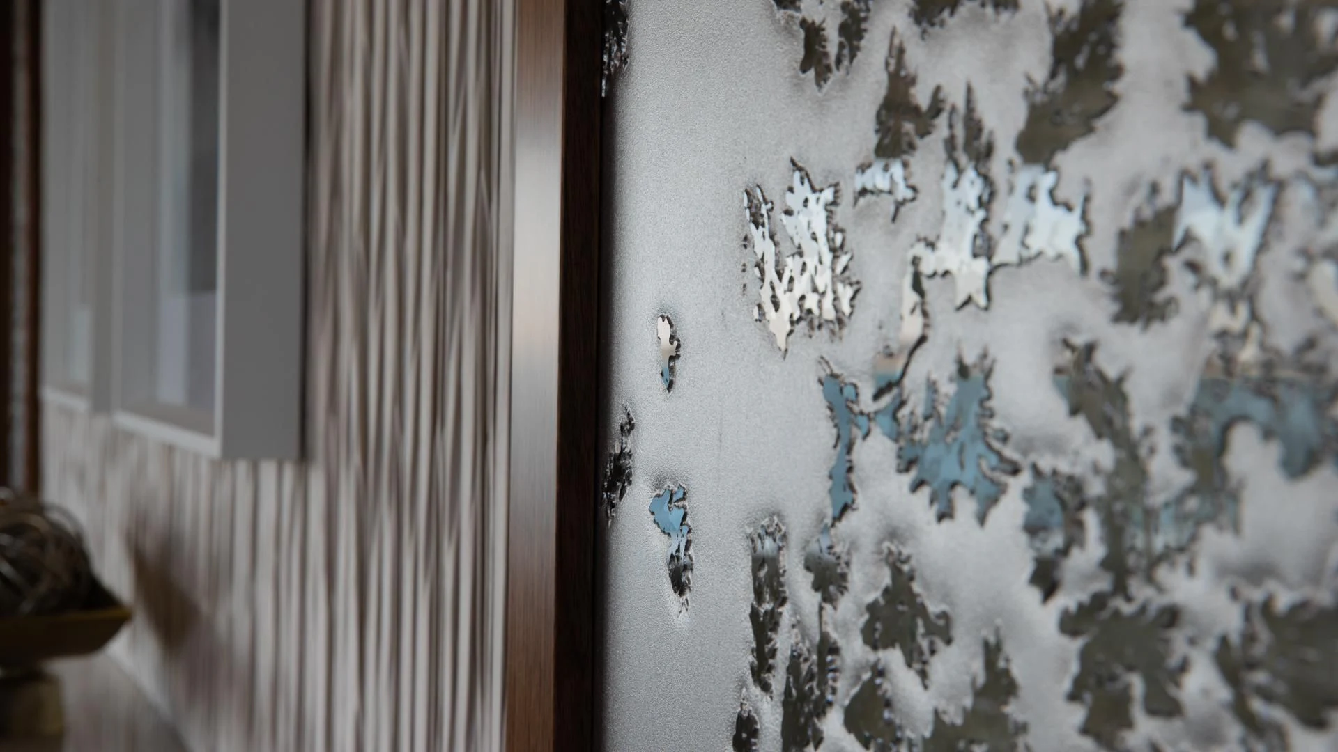 a wall with a painting on it aboard RISK TAKER Yacht for Charter