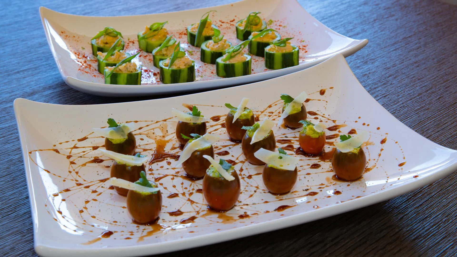 a plate of food aboard RISK TAKER Yacht for Charter