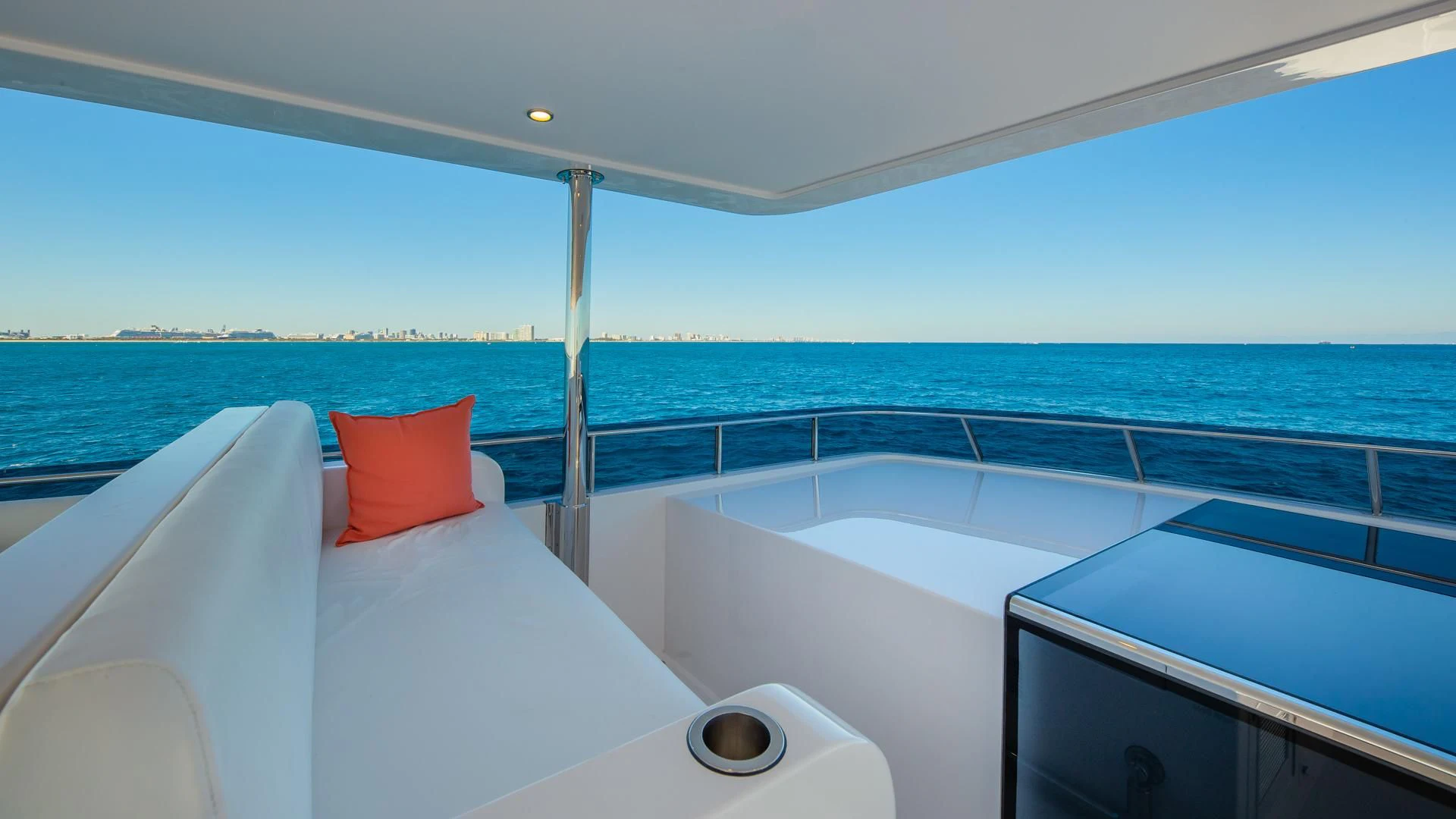 a boat on the water aboard RISK TAKER Yacht for Charter