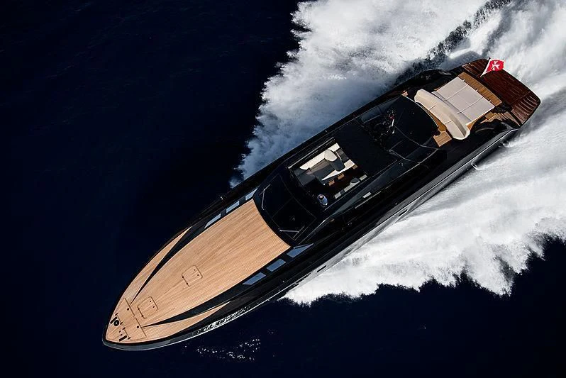 a space shuttle taking off aboard CARA MONTANA Yacht for Sale