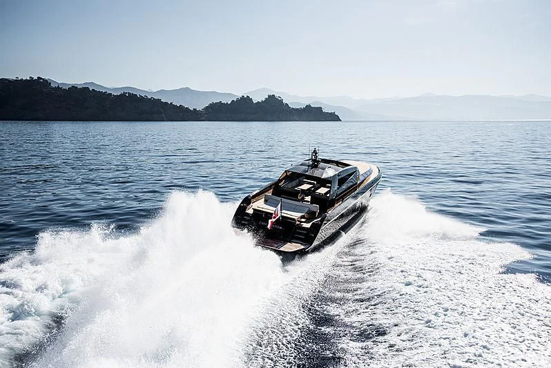 a boat on the water aboard CARA MONTANA Yacht for Sale