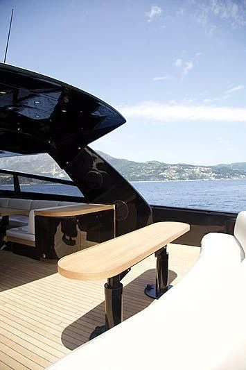 a boat on a deck aboard CARA MONTANA Yacht for Sale