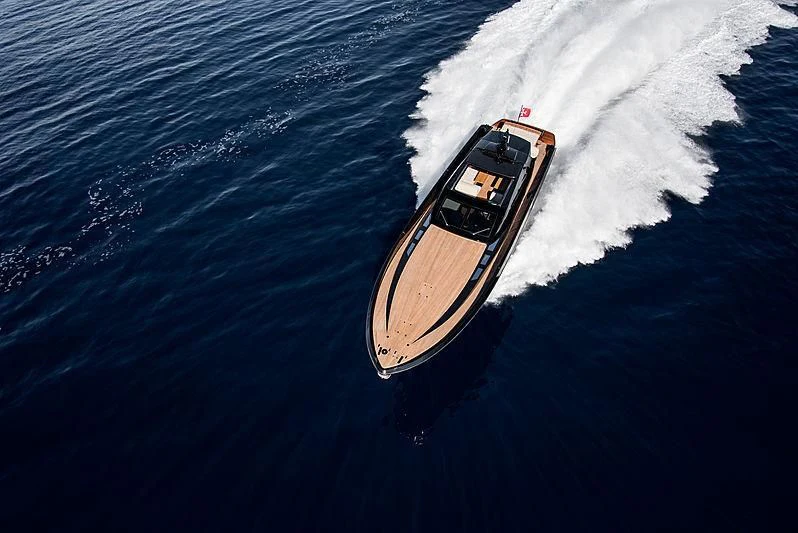 a boat on the water aboard CARA MONTANA Yacht for Sale