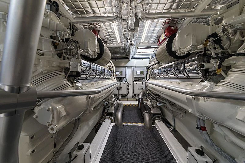 a large factory machinery aboard CARA MONTANA Yacht for Sale