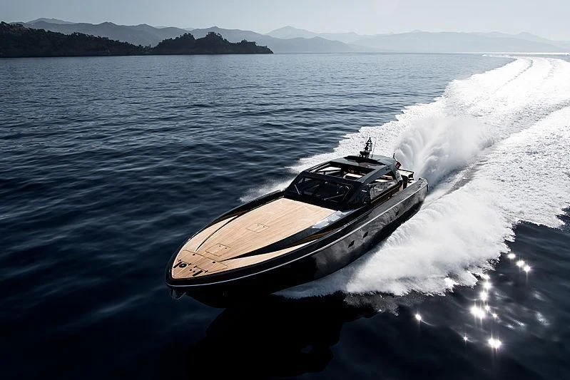 a boat on the water aboard CARA MONTANA Yacht for Sale