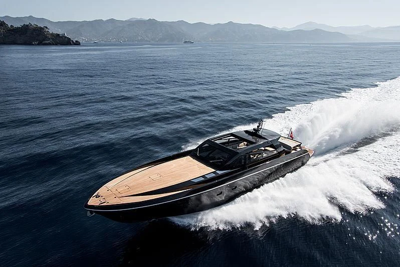 a boat on the water aboard CARA MONTANA Yacht for Sale