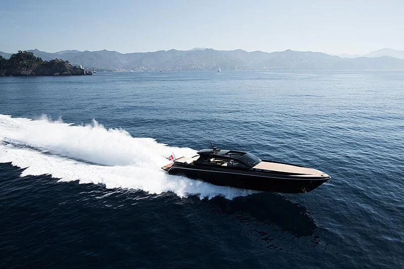 a boat on the water aboard CARA MONTANA Yacht for Sale