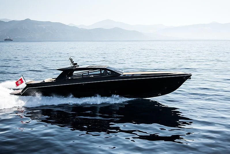 a boat in the water aboard CARA MONTANA Yacht for Sale