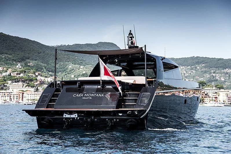 a boat on the water aboard CARA MONTANA Yacht for Sale