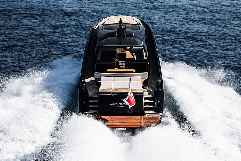 a boat on the water aboard CARA MONTANA Yacht for Sale