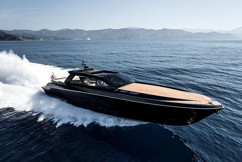 a boat on the water aboard CARA MONTANA Yacht for Sale