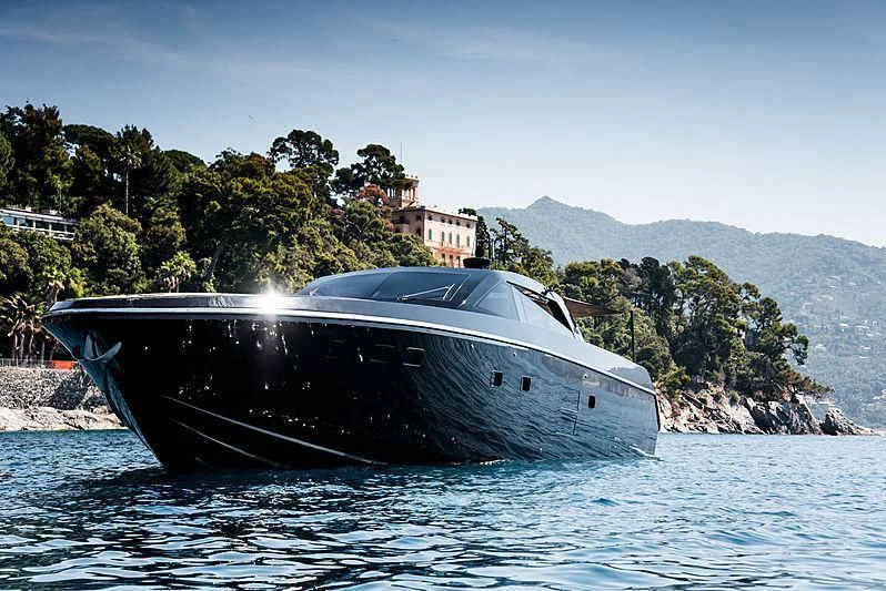 a boat on the water aboard CARA MONTANA Yacht for Sale