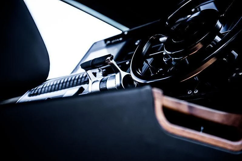 a close-up of a car engine aboard CARA MONTANA Yacht for Sale