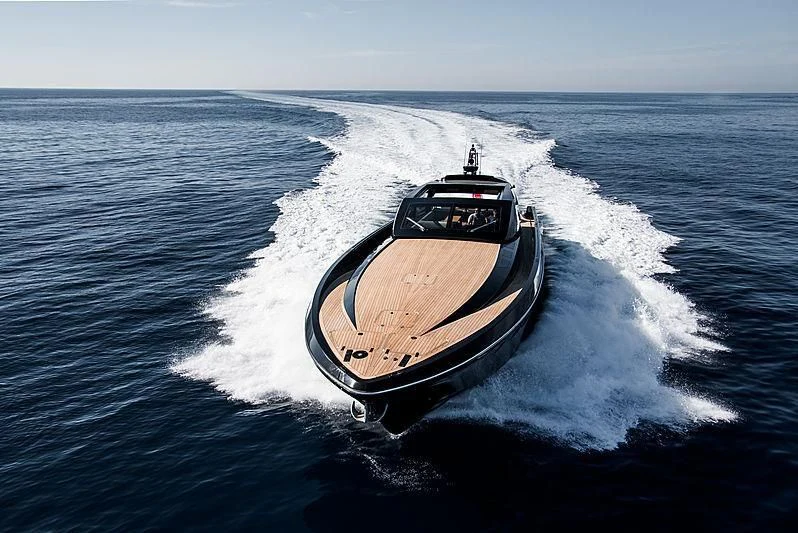 a boat on the water aboard CARA MONTANA Yacht for Sale