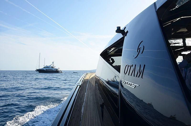 a boat on the water aboard CARA MONTANA Yacht for Sale