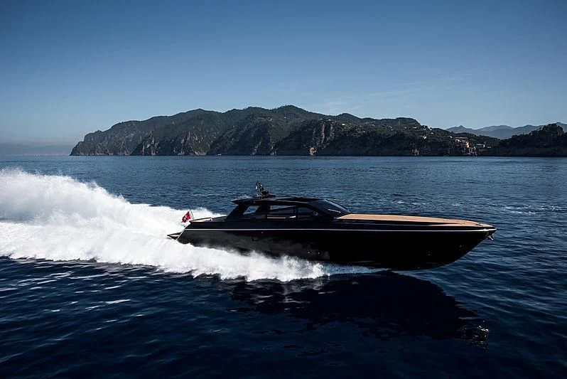 a boat on the water aboard CARA MONTANA Yacht for Sale
