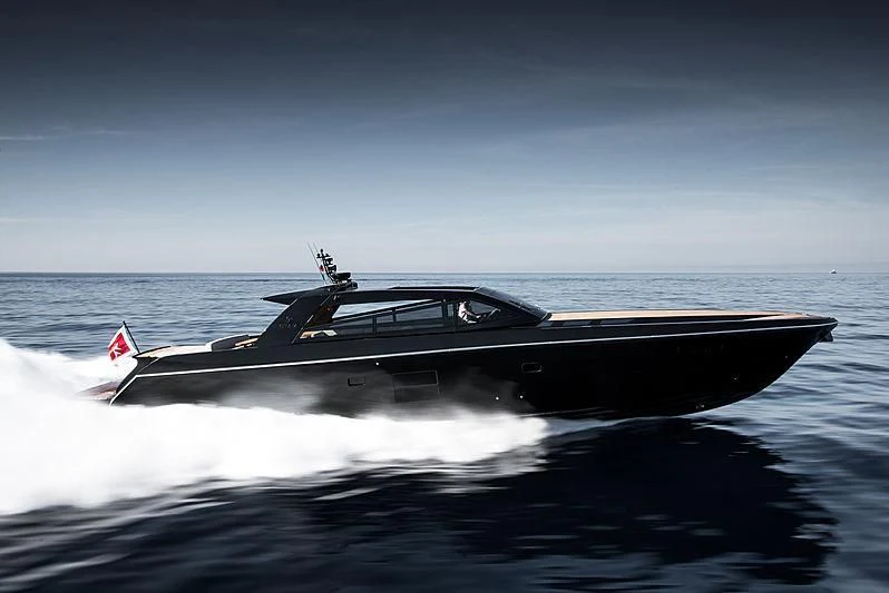 a boat on the water aboard CARA MONTANA Yacht for Sale