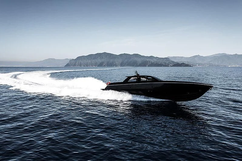 a boat on the water aboard CARA MONTANA Yacht for Sale