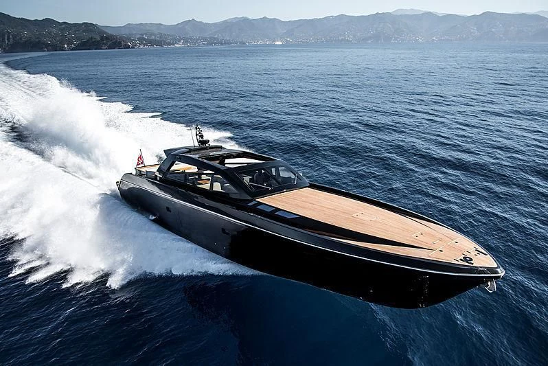 a boat on the water aboard CARA MONTANA Yacht for Sale