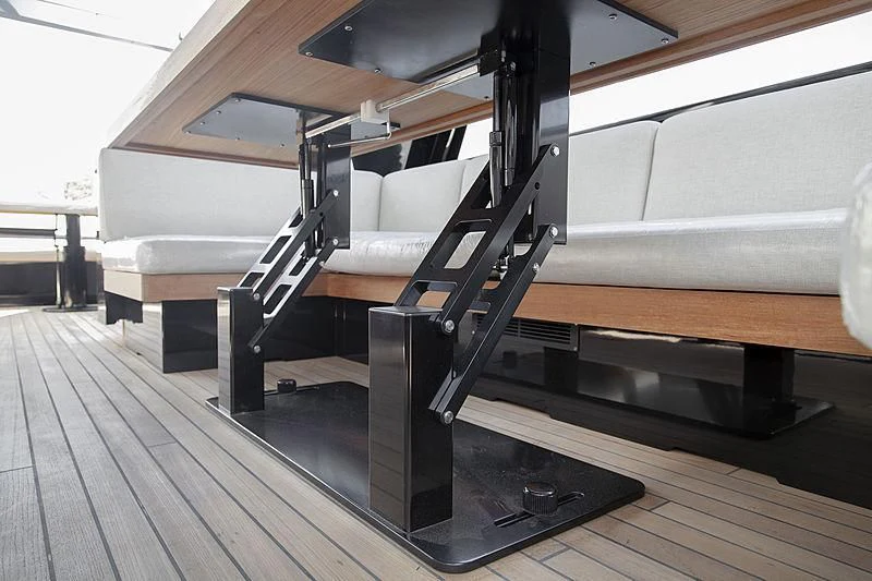 a large black piano aboard CARA MONTANA Yacht for Sale