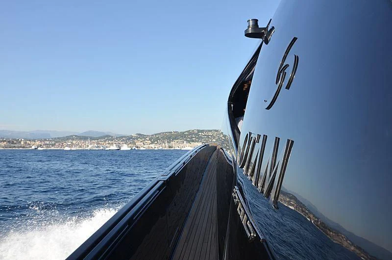 a boat on the water aboard CARA MONTANA Yacht for Sale