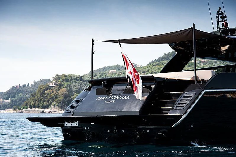 a boat on the water aboard CARA MONTANA Yacht for Sale