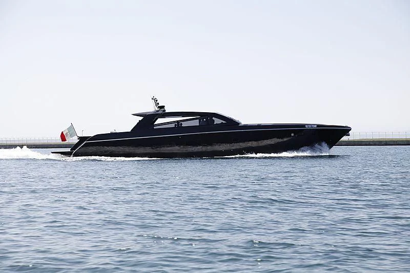 a boat on the water aboard CARA MONTANA Yacht for Sale