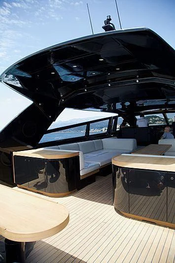 a black and white piano aboard CARA MONTANA Yacht for Sale