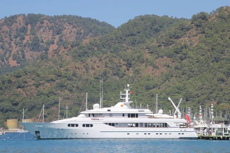 a boat on the water aboard VAVA Yacht for Sale