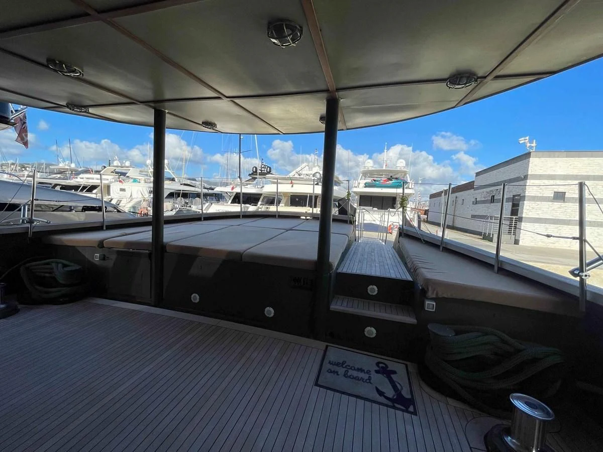 a train on the railway tracks aboard SAN GENNARO Yacht for Sale