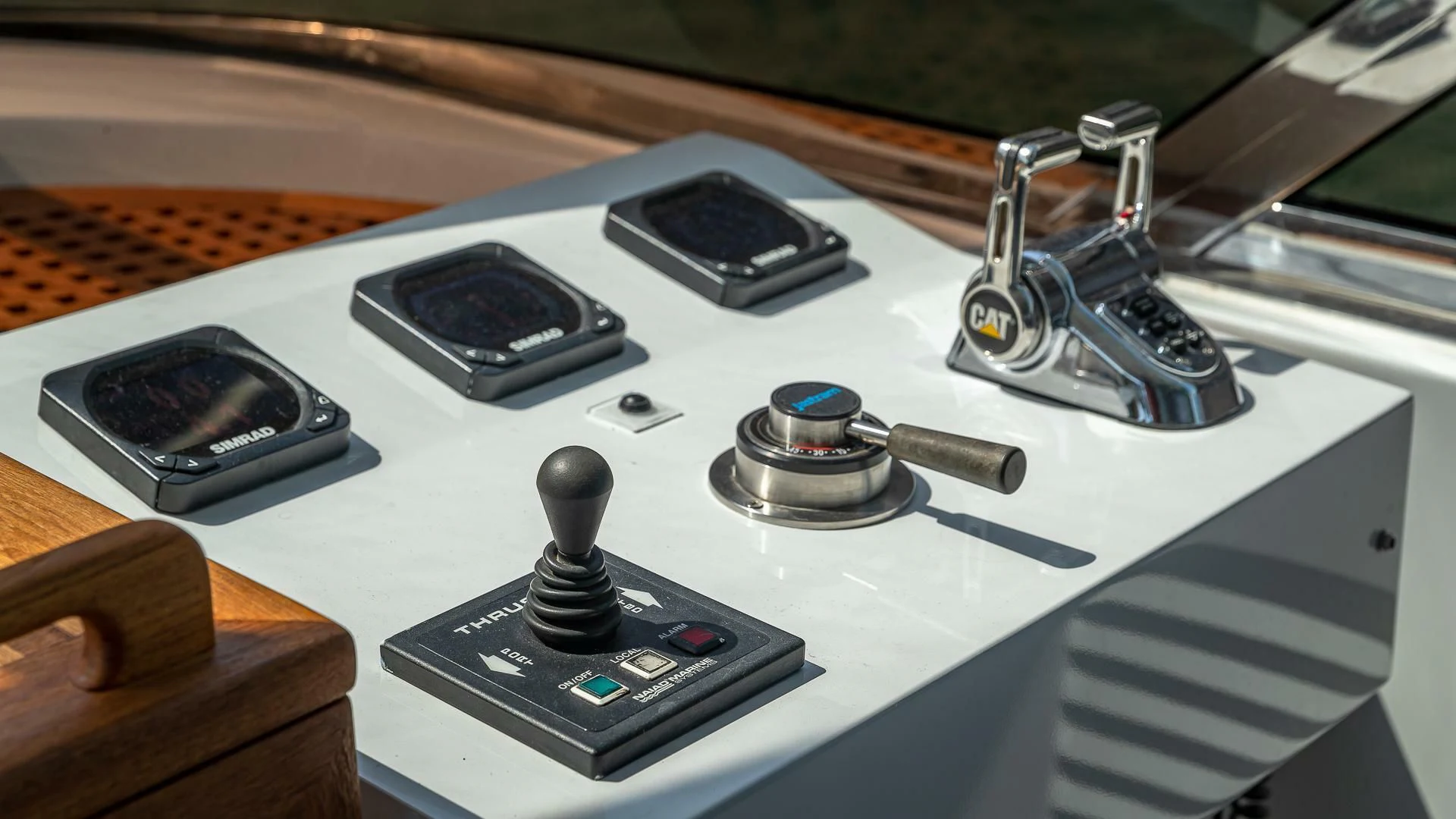 a machine on the counter aboard KASHMIR Yacht for Charter