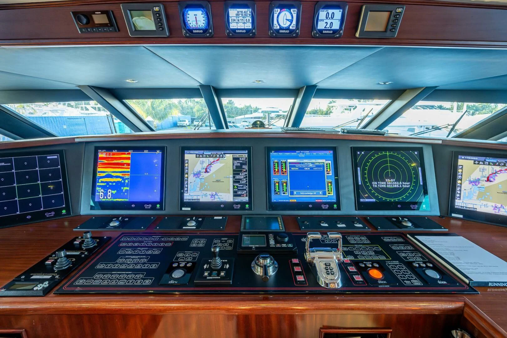 a row of slot machines aboard KASHMIR Yacht for Charter