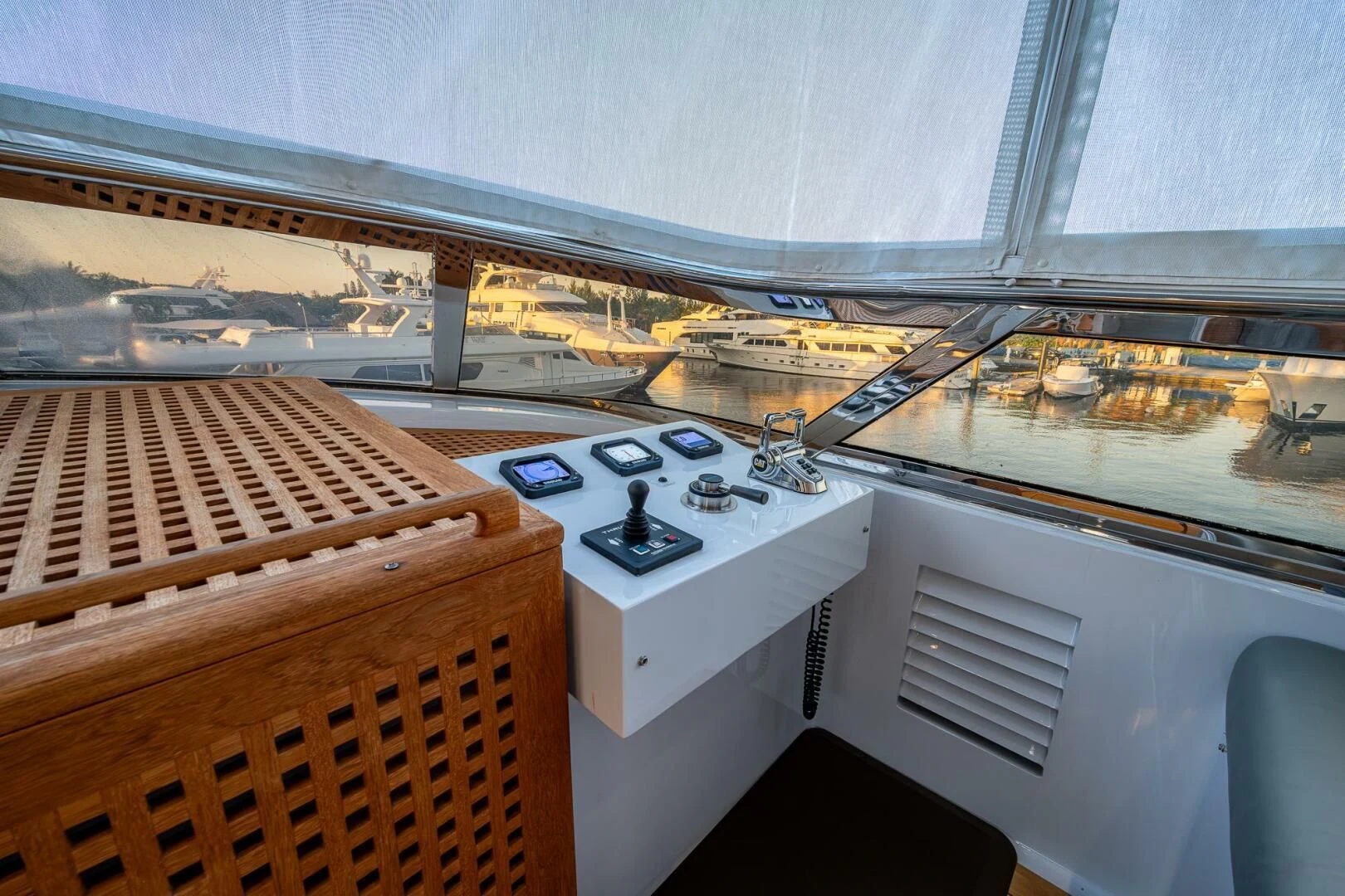 inside of a building aboard KASHMIR Yacht for Charter