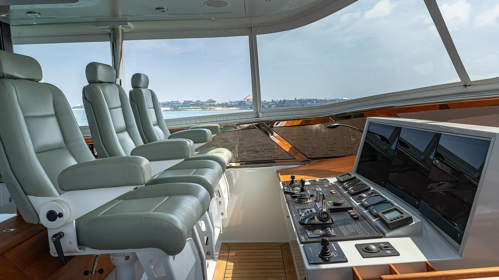 inside of a vehicle aboard KASHMIR Yacht for Charter