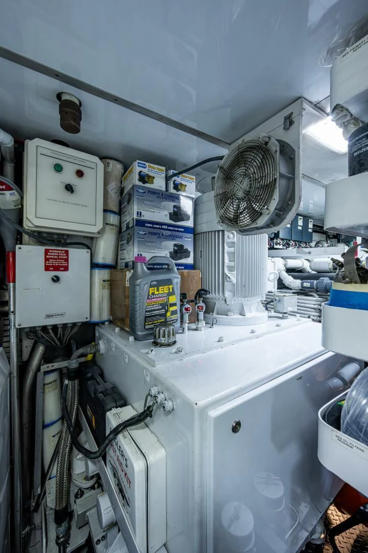 a room with machinery and equipment aboard KASHMIR Yacht for Charter
