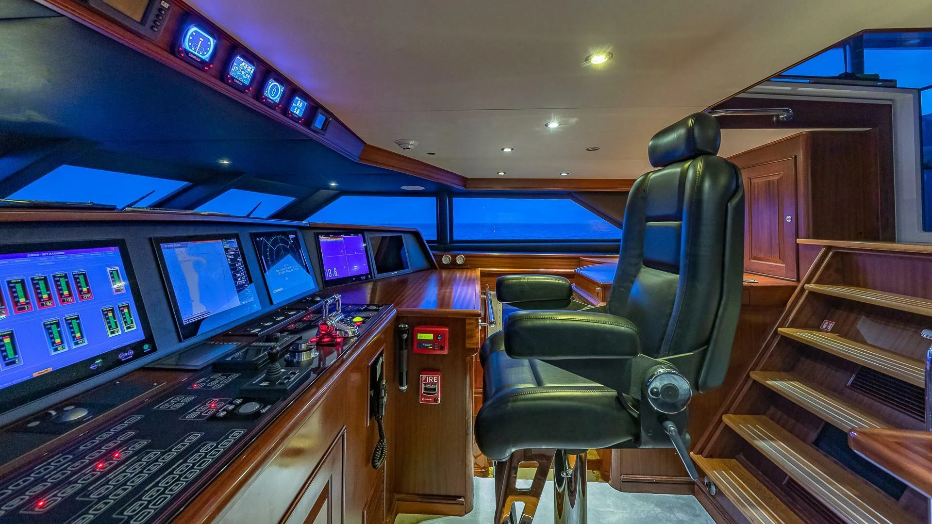a room with many screens aboard KASHMIR Yacht for Charter