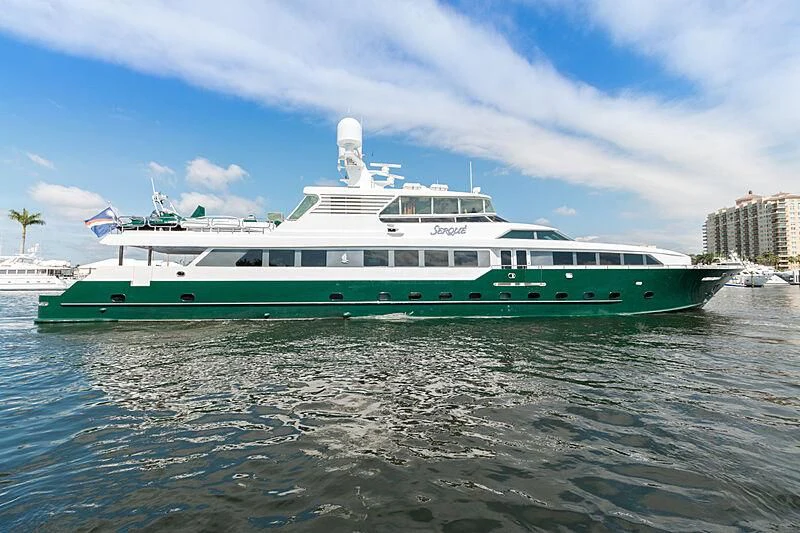 a boat in the water aboard KASHMIR Yacht for Charter