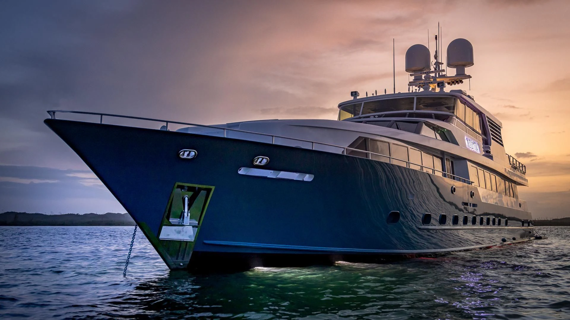 a boat in the water aboard KASHMIR Yacht for Charter