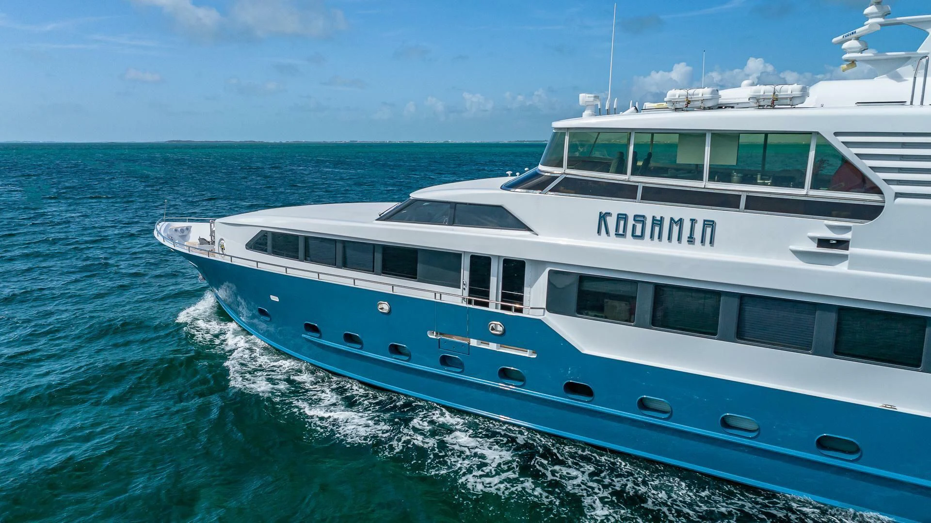 a boat on the water aboard KASHMIR Yacht for Charter