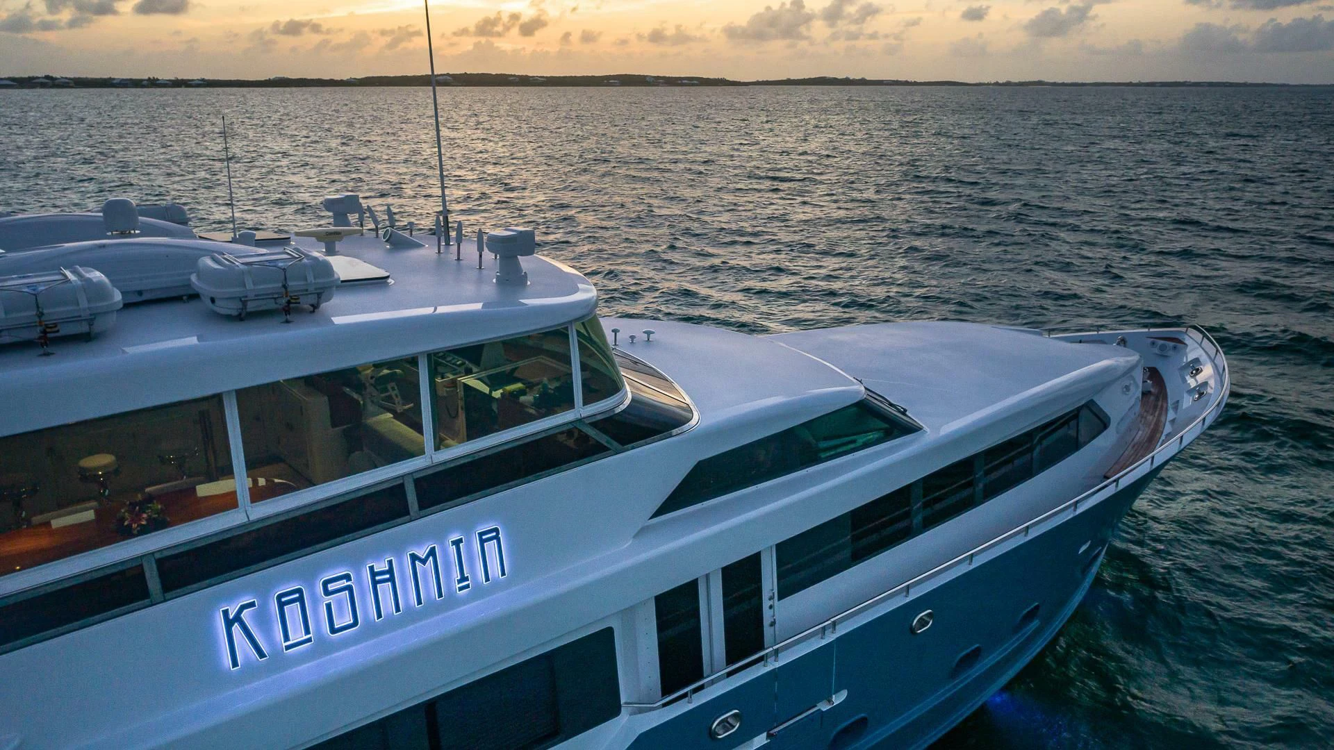 a boat on the water aboard KASHMIR Yacht for Charter