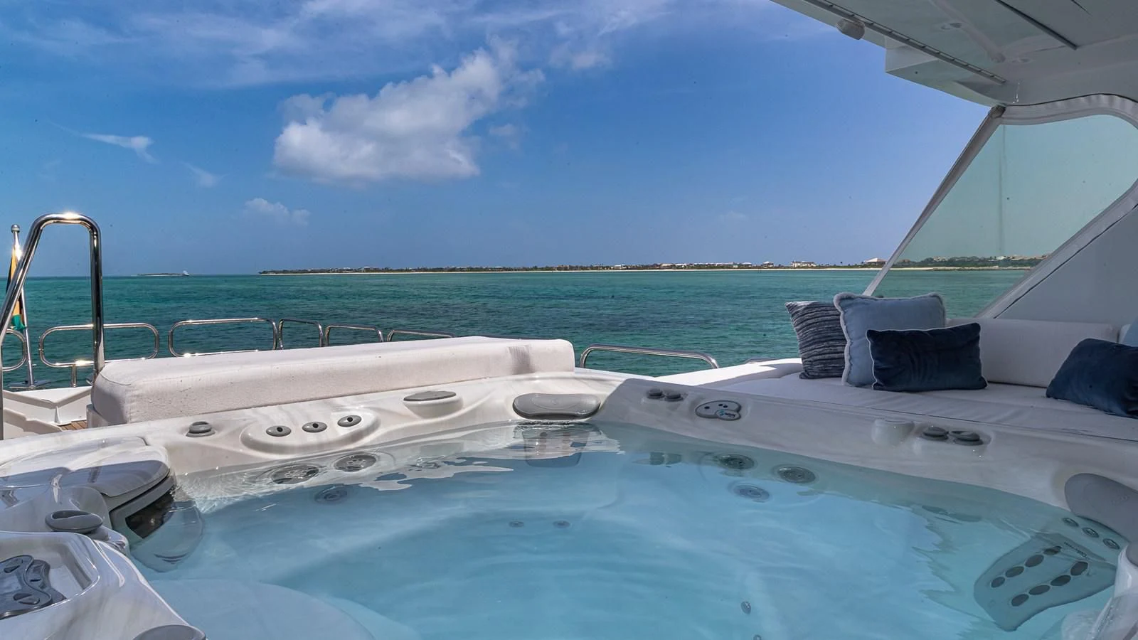 a boat on the water aboard KASHMIR Yacht for Charter
