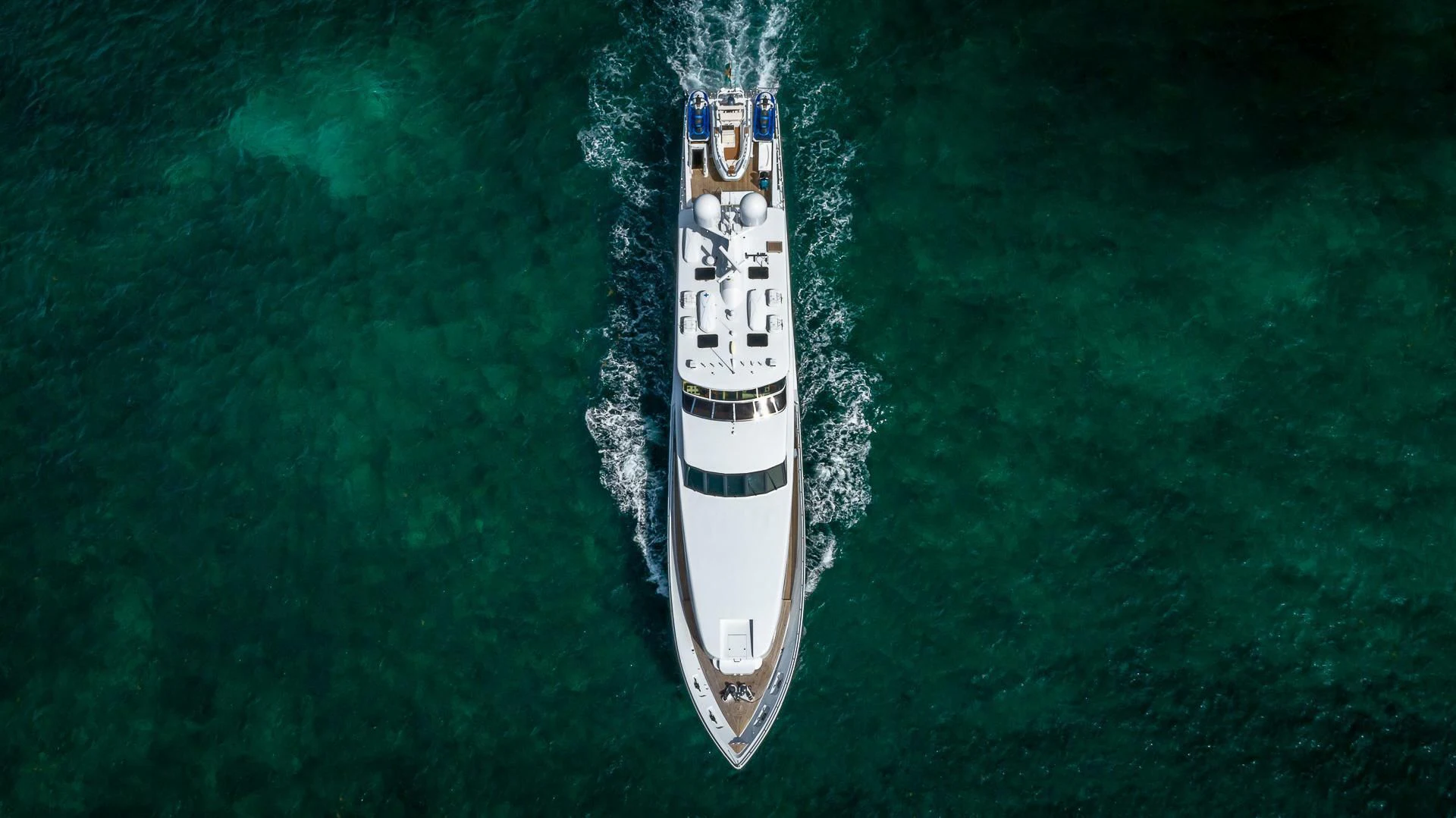 a rocket floating in the water aboard KASHMIR Yacht for Charter