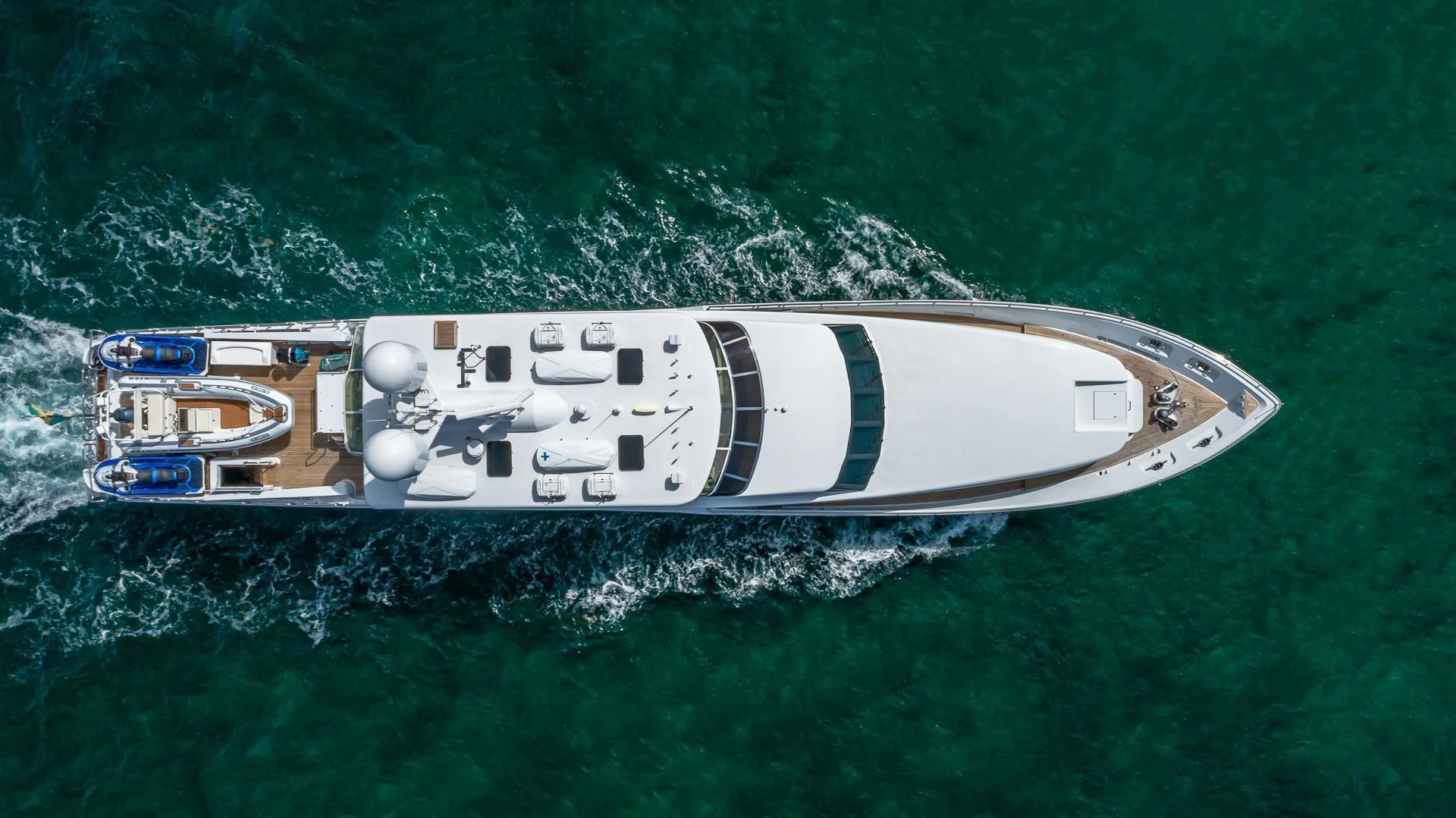 a satellite in the water aboard KASHMIR Yacht for Charter
