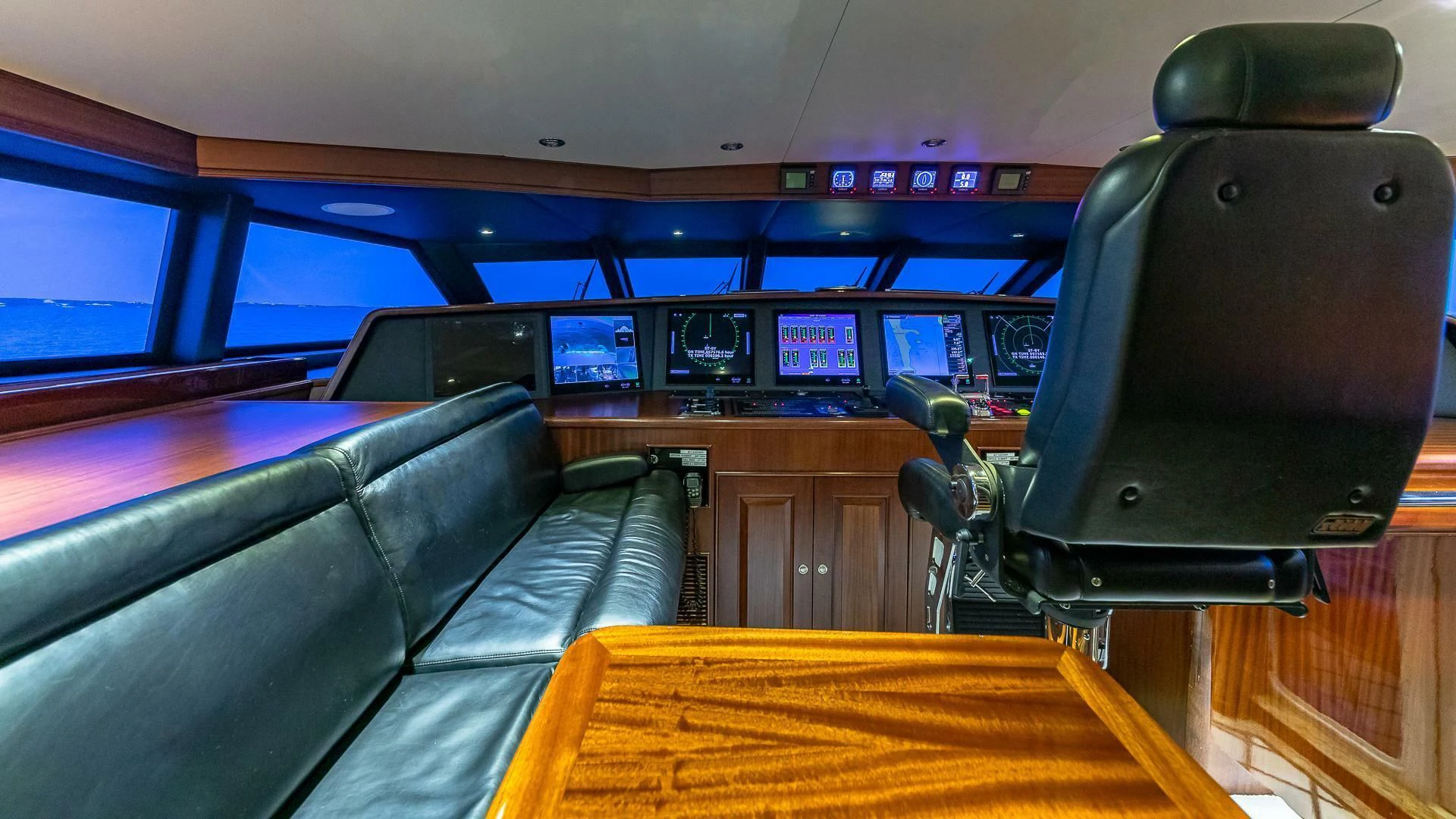 inside of a vehicle aboard KASHMIR Yacht for Charter